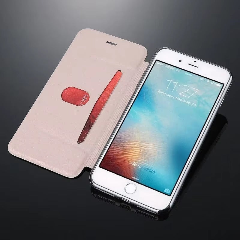 Luxury Apple iPhone Case, MagSafe Compatible, Camera Lens and Screen Protection, Ultra Thin, Shockproof, Magnetic, Full All Around Protection, Glitter Flip Wallet Cover