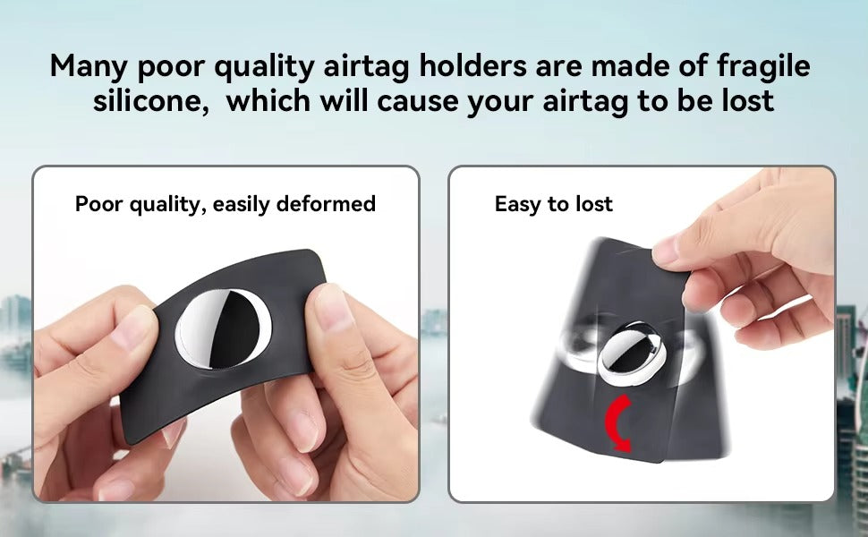 Premium Slim AirTag Wallet Case – Ultra-Thin Credit Card Holder Anti-Lost GPS Tracker Cover, Durable ABS Material, Lightweight Protective Sleeve for Wallets