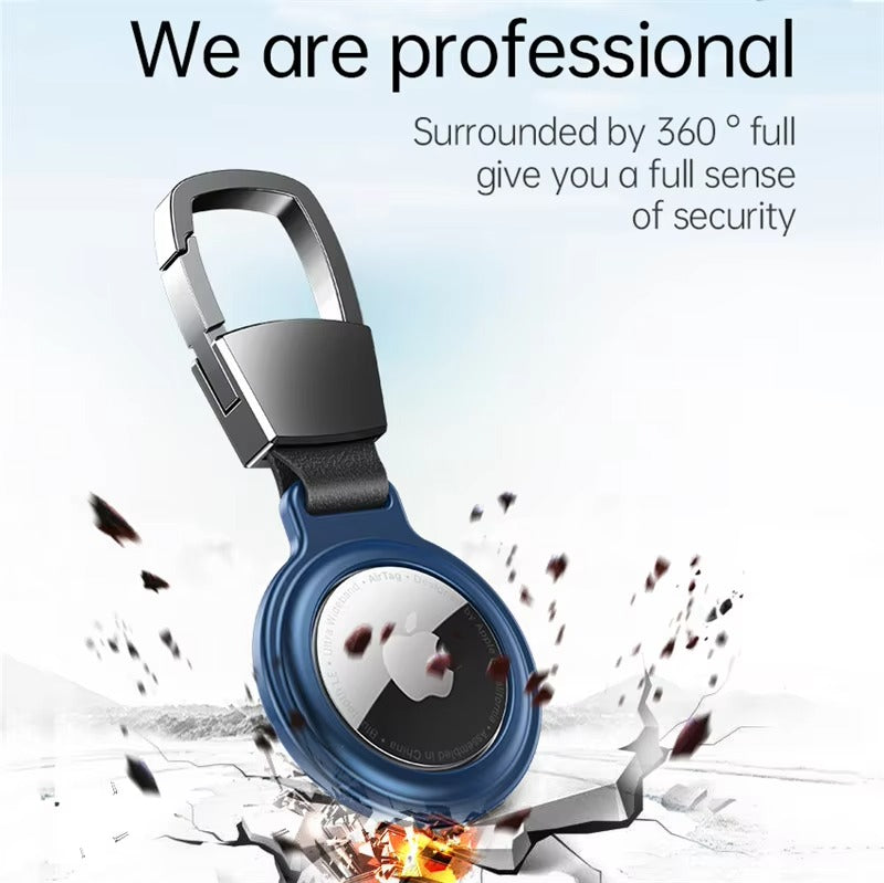 Premium Metal AirTag Case with Keychain – Magnetic Shockproof Anti-Scratch Protective Shell Cover, Durable Lightweight Aluminum Alloy Holder for Tracker