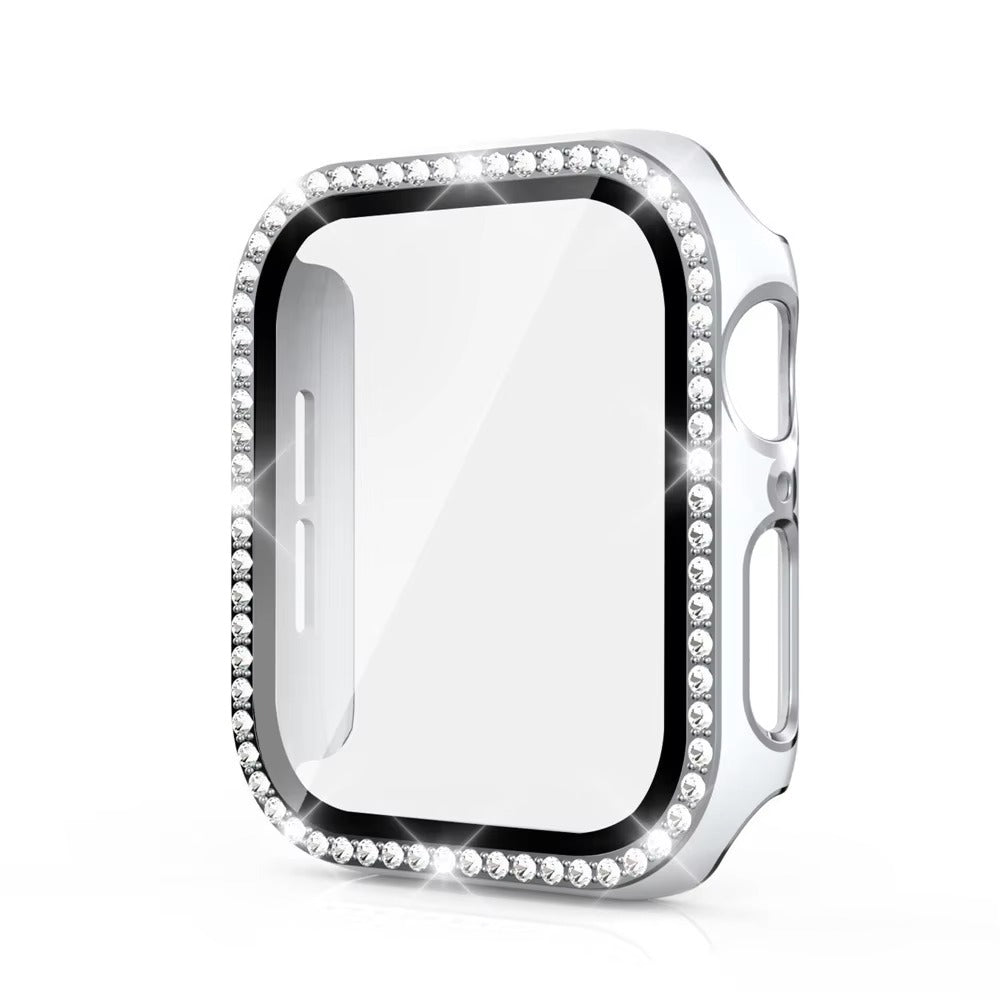 Luxury, Bling Diamond Case with Glass Screen Protector for Apple Watch –   for 38mm, 40mm, 41mm, 42mm, 44mm, 45mm