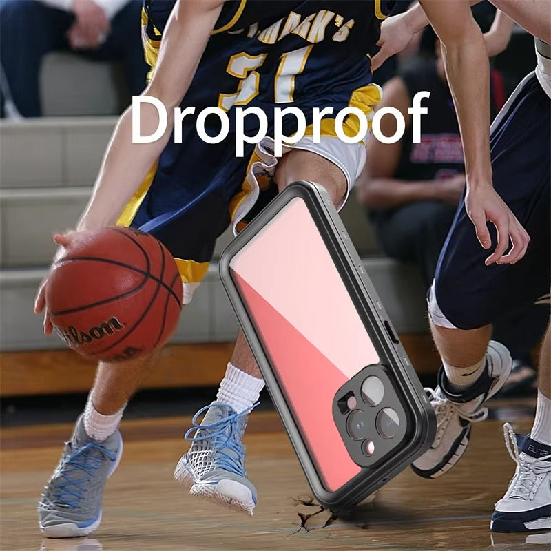 High Quality Apple iPhone Case MagSafe Compatible, Camera Lens & Screen Protection, Ultra Thin Shockproof Magnetic Full All Around Protection Cover with IP68 Transparent Rope Design