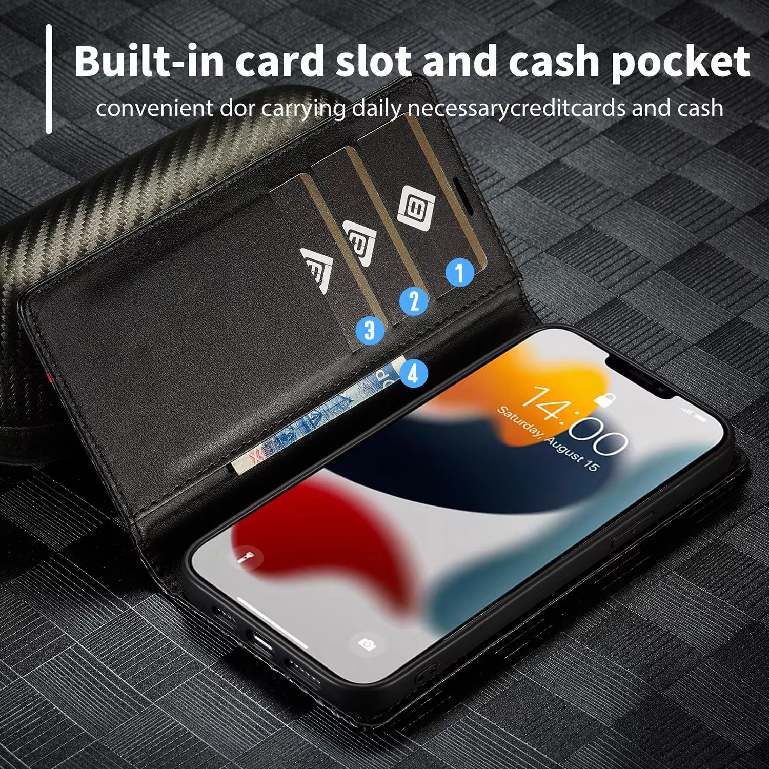 Luxury Carbon Fiber Apple iPhone Case, MagSafe Compatible, Ultra Thin Magnetic Shockproof Full Cover 