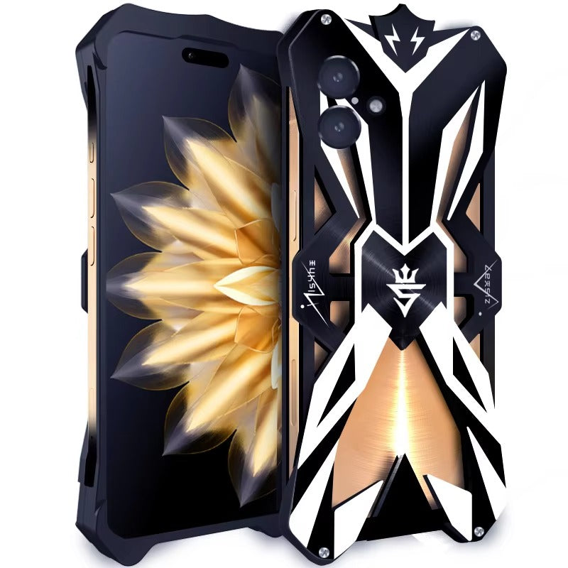 Luxury Apple iPhone Case, MagSafe Compatible, Camera Lens and Screen Protection, Ultra Thin, Shockproof, Magnetic, Full All Around Protection, Thor Metal Armor Cover