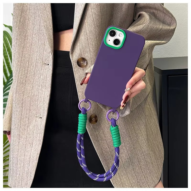 Premium Apple iPhone Case, MagSafe Compatible, Camera Lens & Screen Protection, Ultra Thin, Shockproof, Magnetic Full All Around Cover – Drawstring Wrist Strap Case with All-Inclusive Protective Design