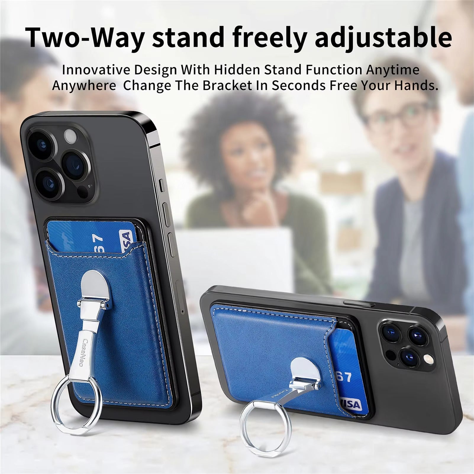 Premium Magnetic Wallet Case for Apple MagSafe – Strong Attraction, Multiple Card Slots, Stand Function for Smartphones