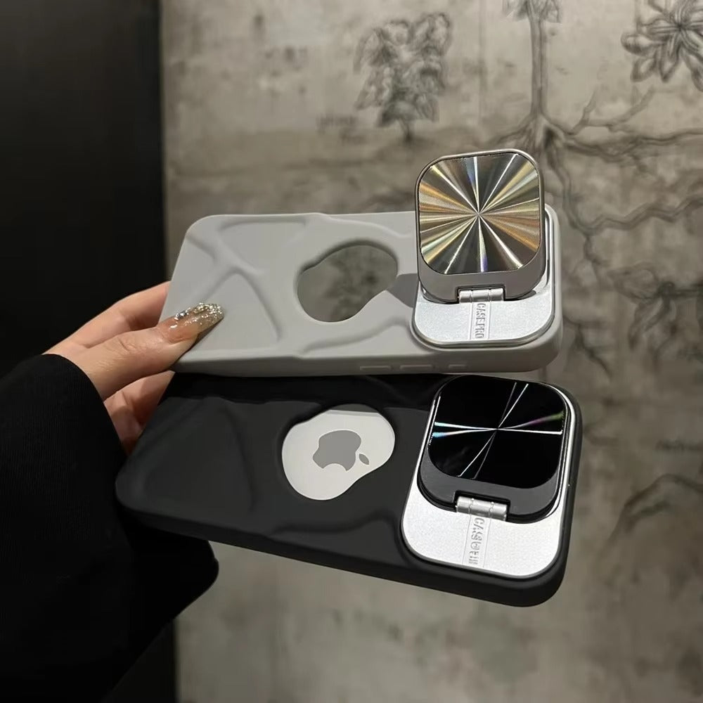 Luxury Apple iPhone Case  Ultra Thin Shockproof Magnetic Full All Around Protection Cover with Matte Bracket & Logo Window