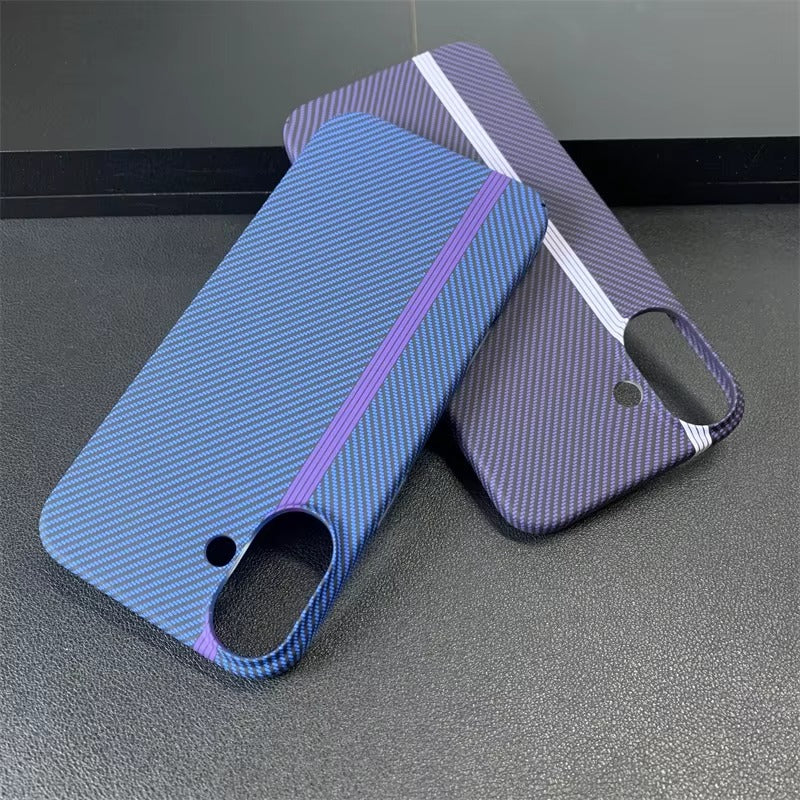 High Quality Apple iPhone Case, MagSafe Compatible, Camera Lens & Screen Protection, Ultra Thin, Shockproof, Magnetic Full All Around Cover – Double Color Carbon Fiber Texture Matte Case with Ultra Thin Shockproof Design