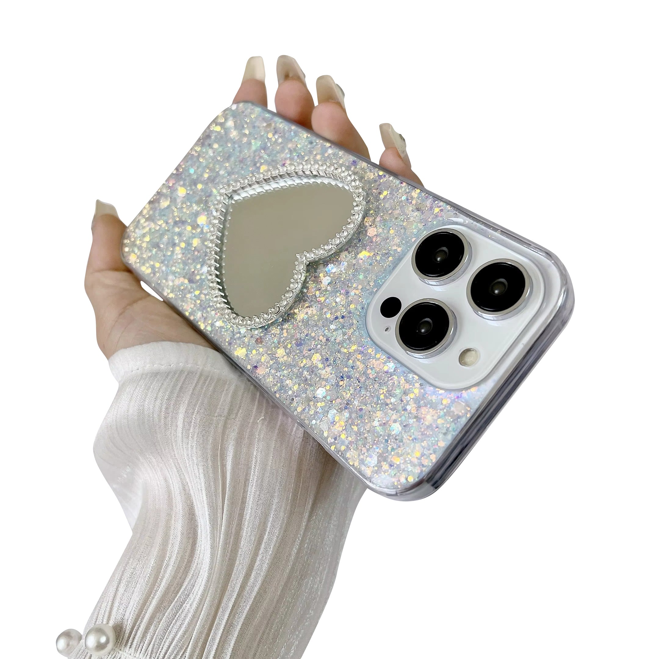 Luxury Apple iPhone Case, MagSafe Compatible, Camera Lens and Screen Protection, Ultra Thin, Shockproof, Magnetic, Full All Around Protection, Glitter Mirror Soft Cover