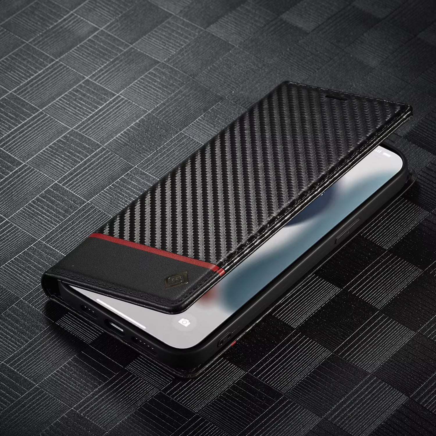 Luxury Carbon Fiber Apple iPhone Case, MagSafe Compatible, Ultra Thin Magnetic Shockproof Full Cover 