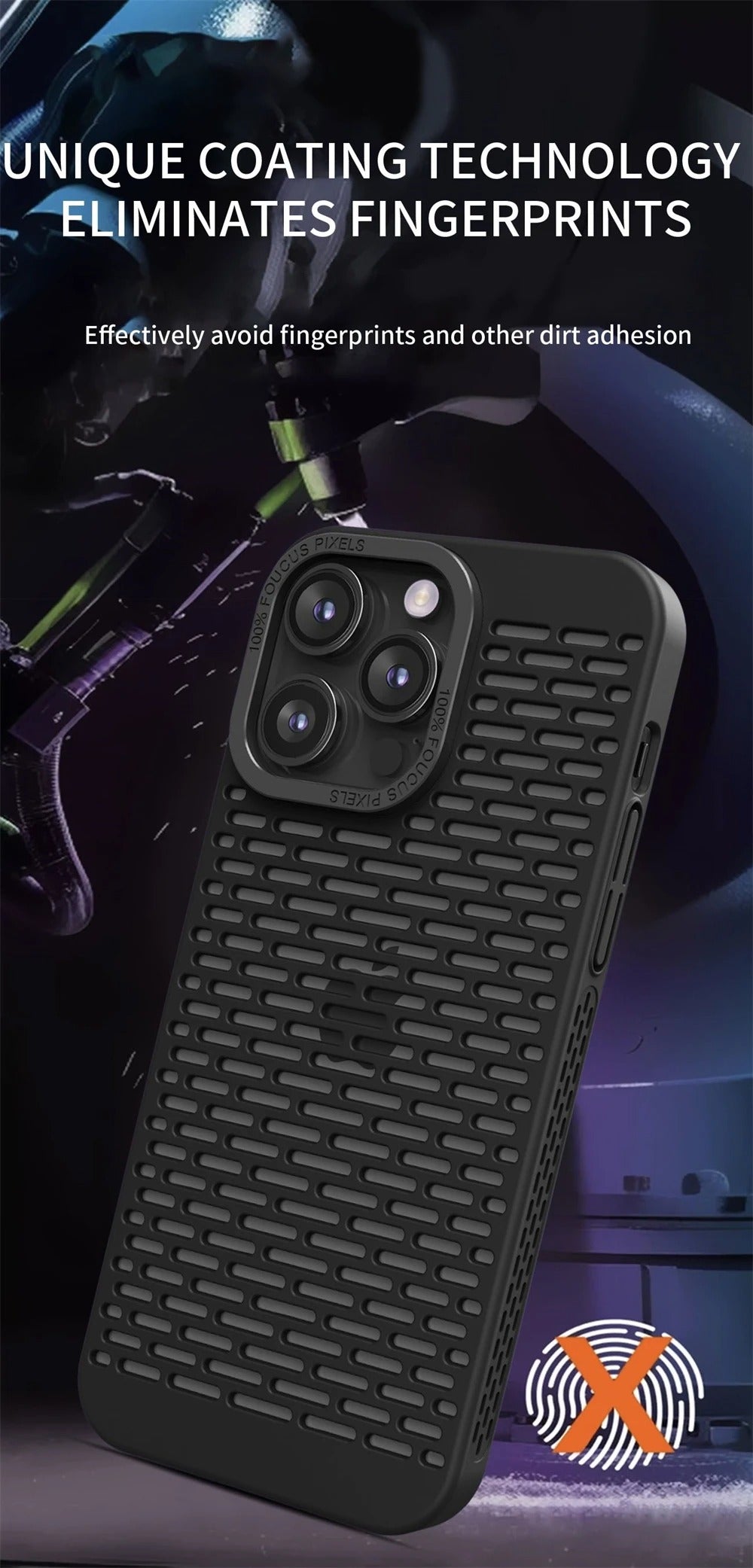 High Quality Apple iPhone Case, MagSafe Compatible, Camera Lens & Screen Protection, Ultra Thin, Shockproof, Magnetic Full All Around Cover – Hollow Cold-Cut Shockproof Case with Heat Dissipation & Anti-Fall Lens Protection