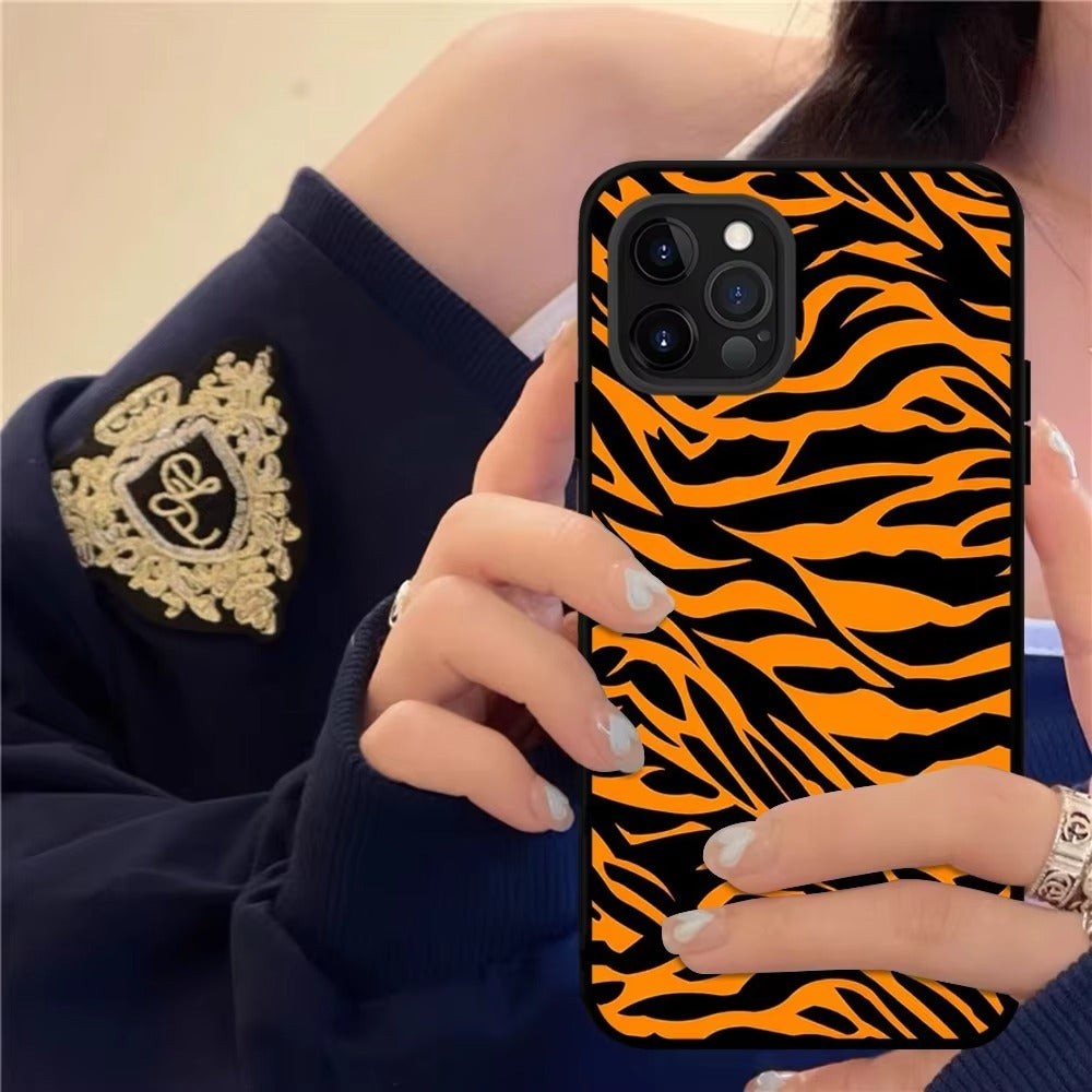 Luxury Zebra Print Apple iPhone Case, MagSafe Compatible, Ultra Thin Magnetic Shockproof Full Protection Cover with Screen Guard and Animal Pattern Style Shell