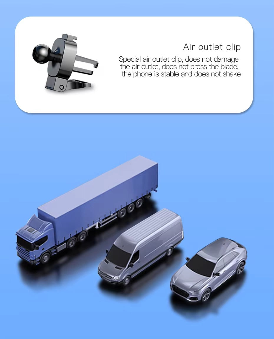 Premium, RGB, Magnetic Car Phone Holder, with 15W Qi Wireless Charging, Dashboard or Vent Mount, Fast Charger Stand for iPhone