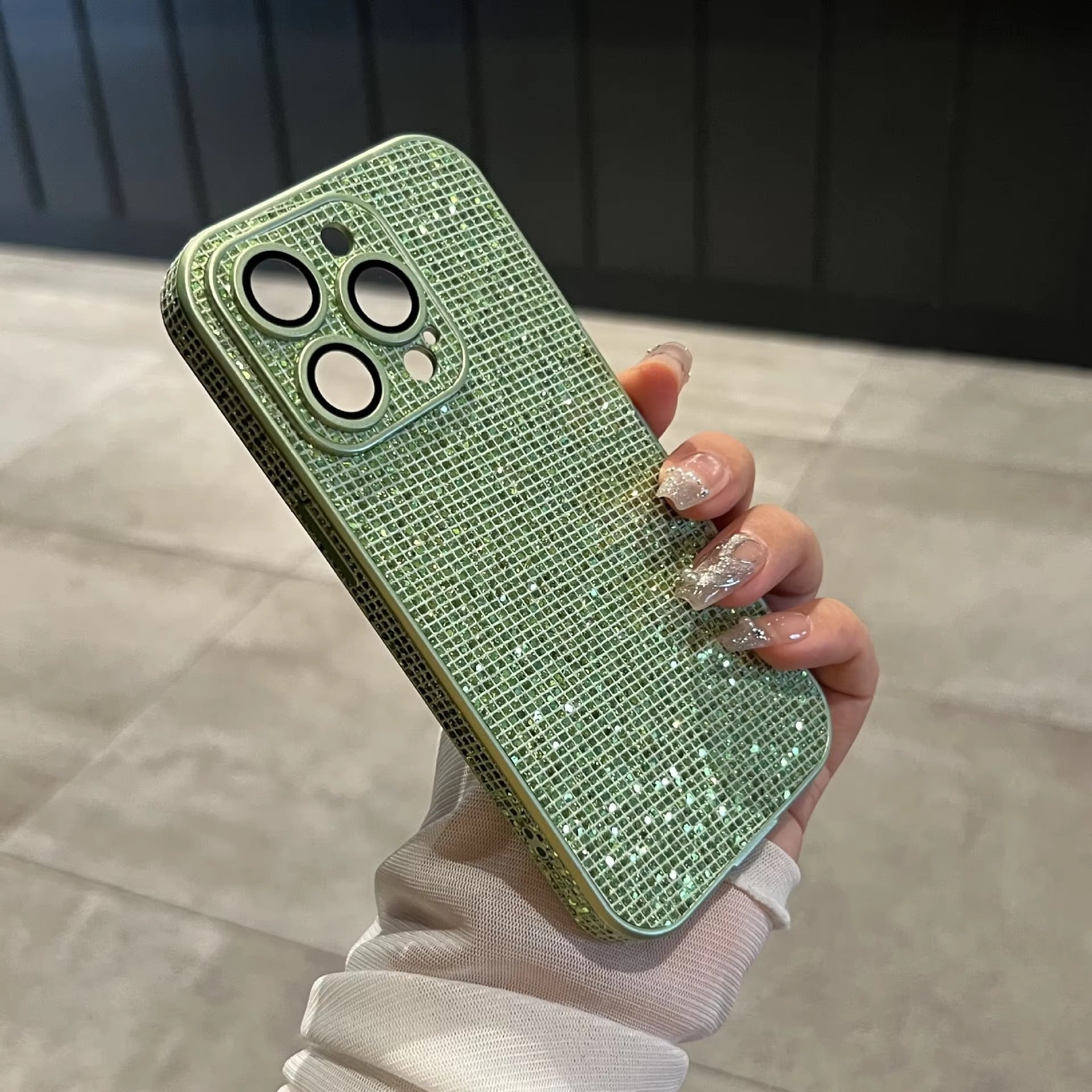 Luxury Apple iPhone Case, MagSafe Compatible, Camera Lens & Screen Protection, Ultra Thin, Shockproof, Magnetic Full All Around Cover – Glitter Diamond Rhinestone Case with Lens Guard for Stylish Bling Protection