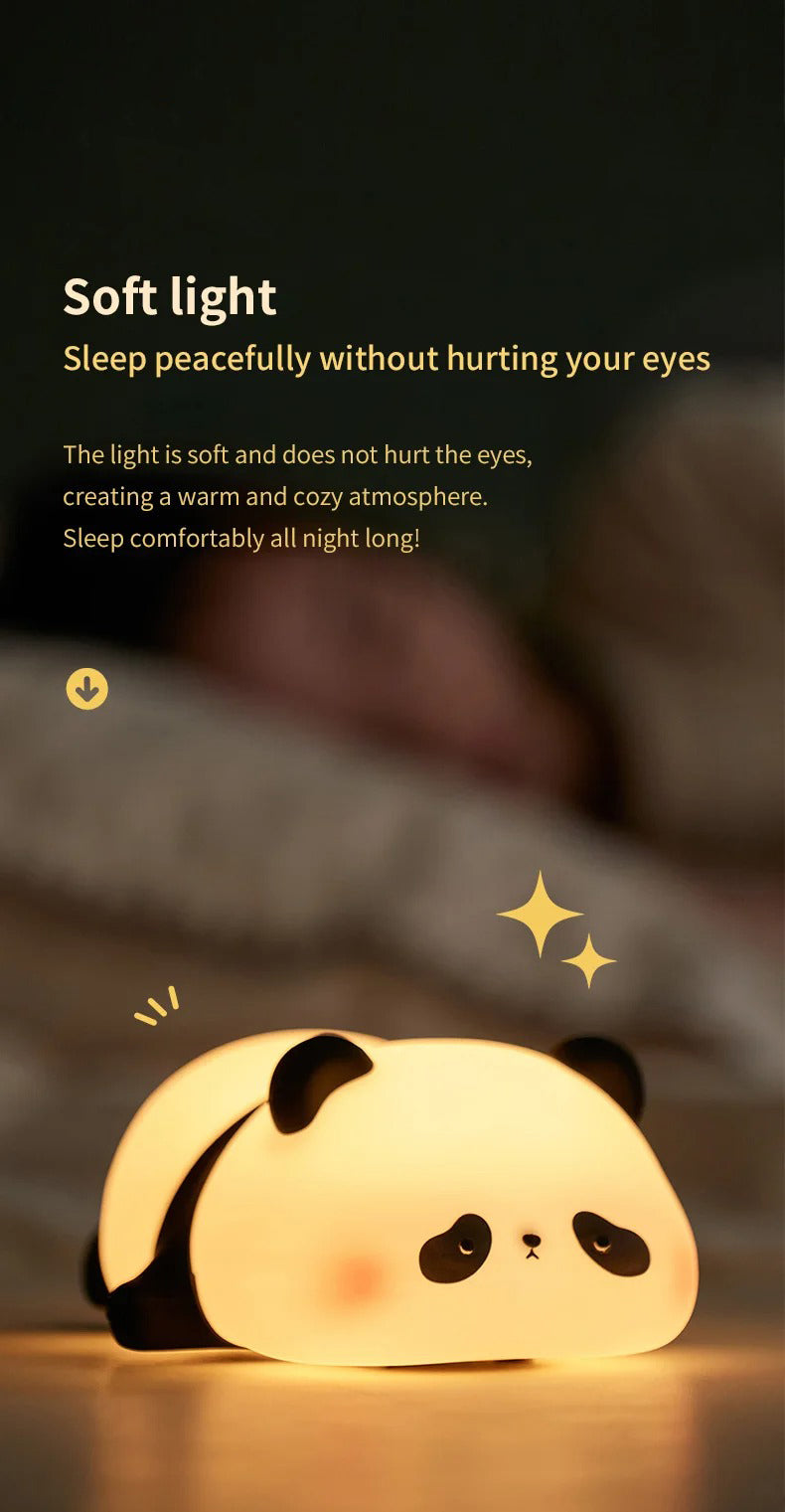 Premium Cute Animal LED Night Light – Touch Sensor, USB Rechargeable Silicone Lamp, 3 Brightness Levels, 30-Min Timer, Bedside Kids Room Decor, Portable & Soft Glow