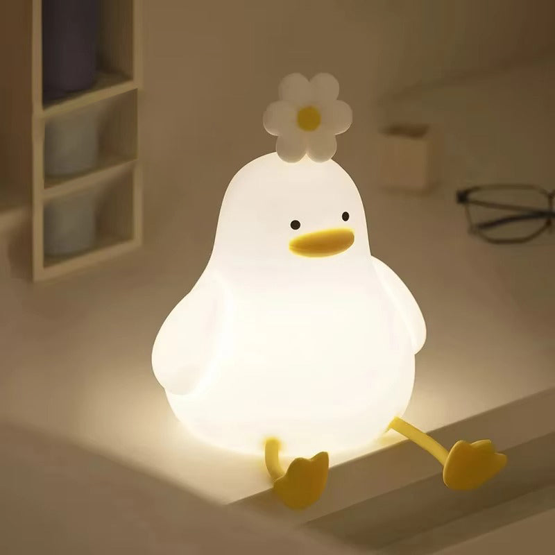 Premium Cute Animal LED Night Light – Touch Sensor, USB Rechargeable Silicone Lamp, 3 Brightness Levels, 30-Min Timer, Bedside Kids Room Decor, Portable & Soft Glow