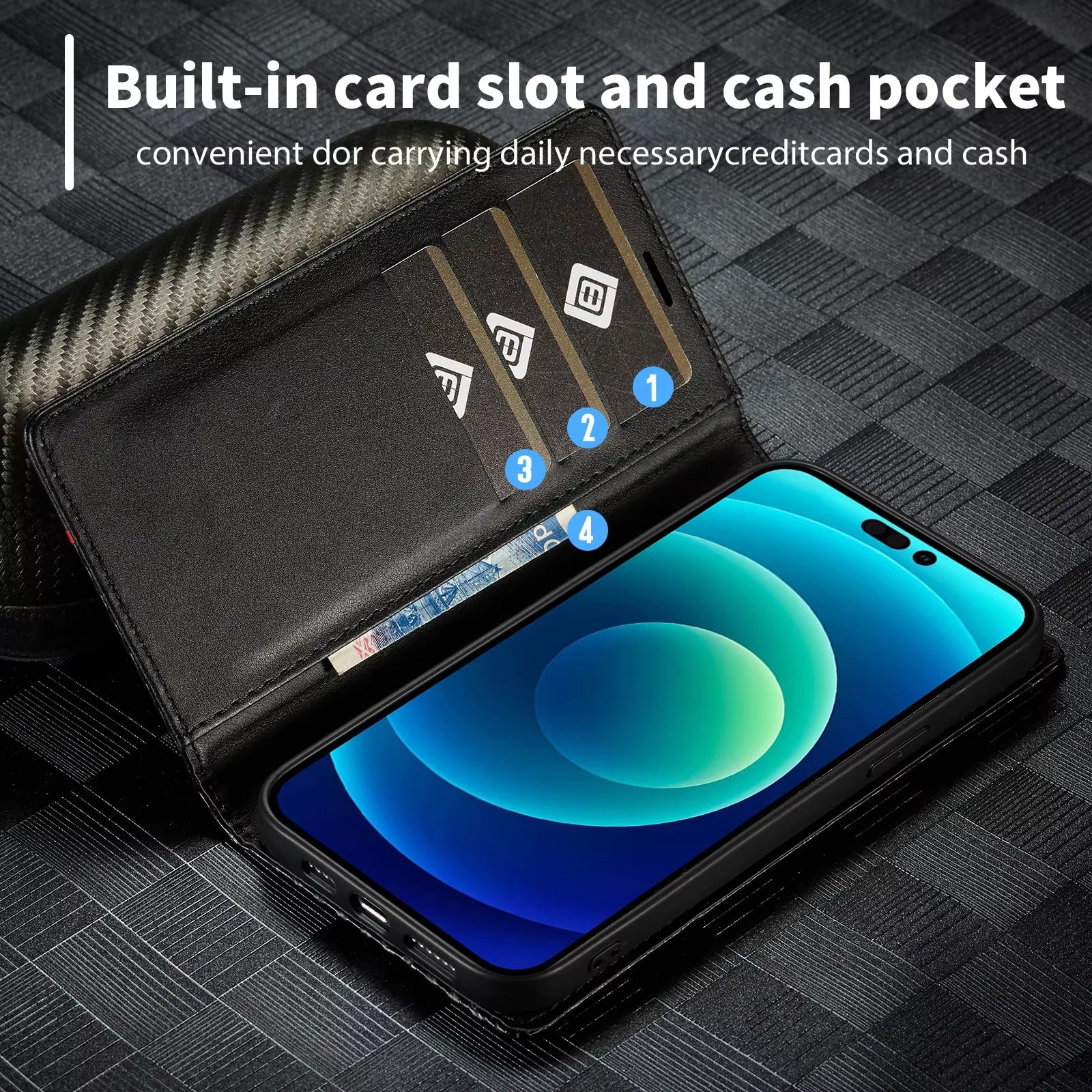 Luxury Carbon Fiber Apple iPhone Case, MagSafe Compatible, Ultra Thin Magnetic Shockproof Full Cover 