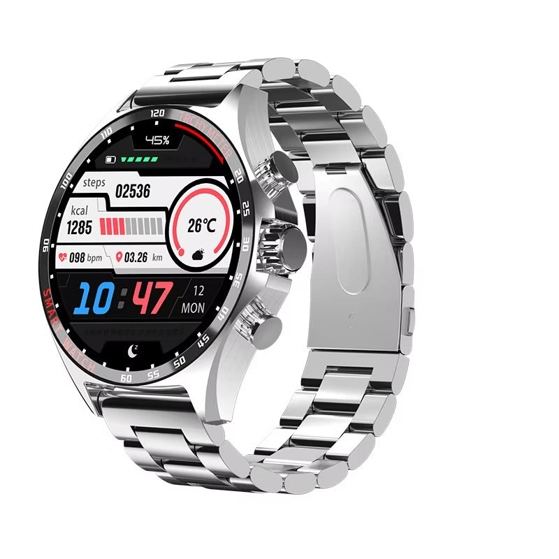 Robust Outdoor Smartwatch for iPhone – NFC Access Control, GPS Positioning, Compass, 400mAh Battery, IP68 Waterproof 