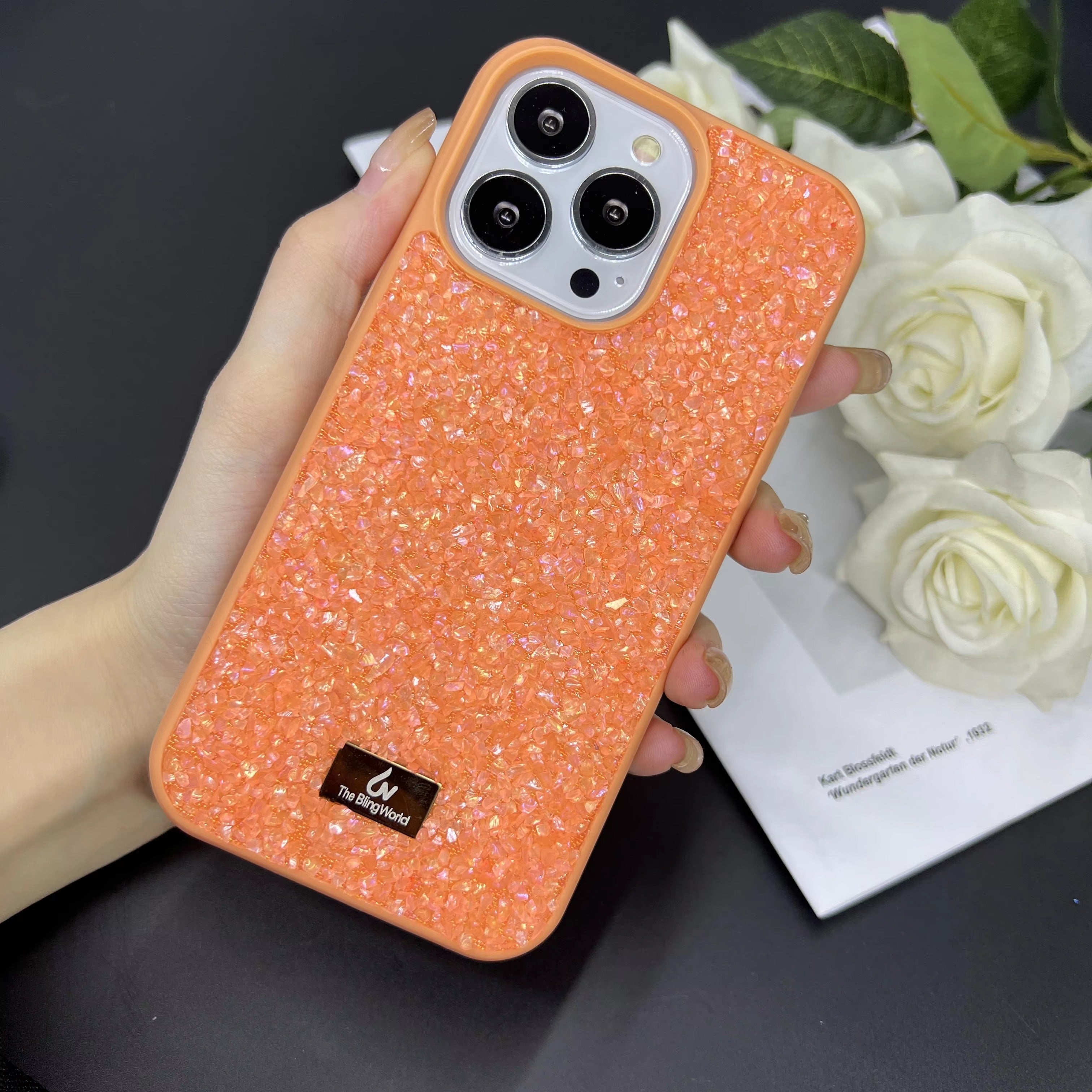 Luxury Apple iPhone Case, MagSafe Compatible, Camera Lens & Screen Protection, Ultra Thin, Shockproof, Magnetic Full All Around Cover – Bling Crystal Diamond Encrusted Case with Flash Drill Design for Elegant Style