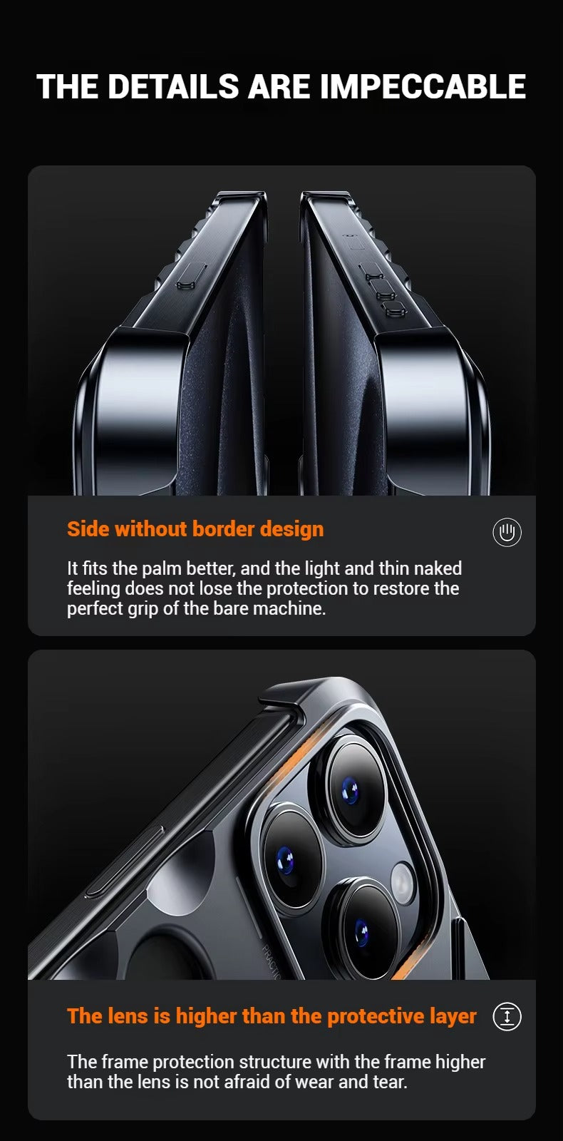 Luxury Apple iPhone Case, MagSafe Compatible, Camera Lens & Screen Protection, Ultra Thin, Shockproof, Magnetic Full All Around Cover – Aluminum Alloy Frameless Case with Heat Dissipation & Metal Lens Protection