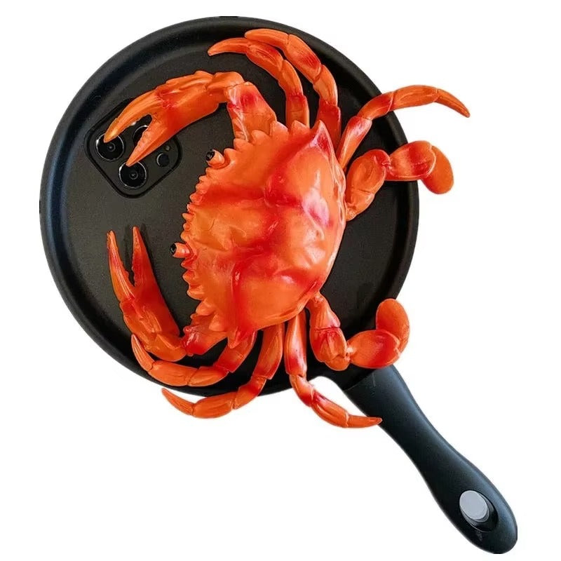 Premium Apple iPhone Case, MagSafe Compatible, Camera Lens and Screen Protection, Ultra Thin, Shockproof, Magnetic, Full All Around Protection, 3D Crab Pan Squeaky Cover