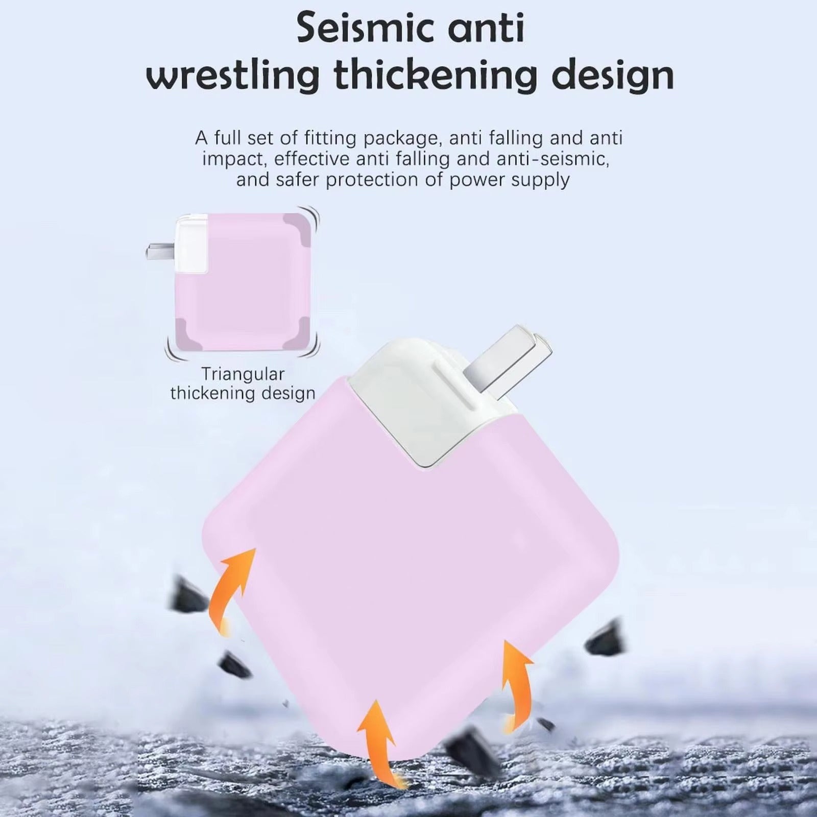 Premium Silicone Charger Case for MacBook Power Adapter – Soft Protective Cover for 140W, 96W, 87W, 85W, 67W, 61W, 60W, 45W, 35W, 30W, 29W USB-C Bricks