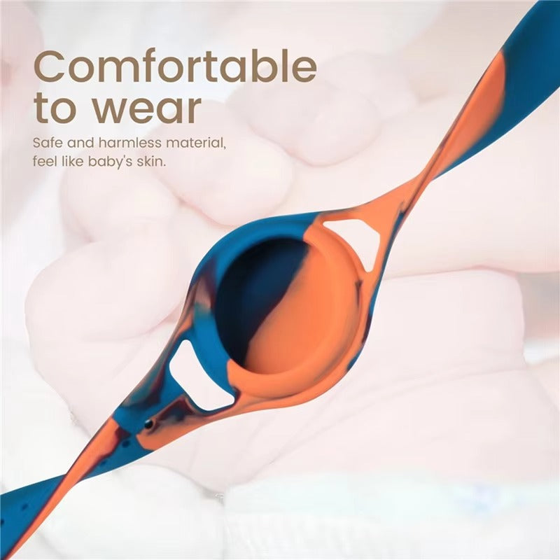 Premium Kids AirTag Wristband – Soft Silicone Anti-Lost Tracker Strap, Comfortable Durable Protective Bracelet for Children, Baby-Safe Material