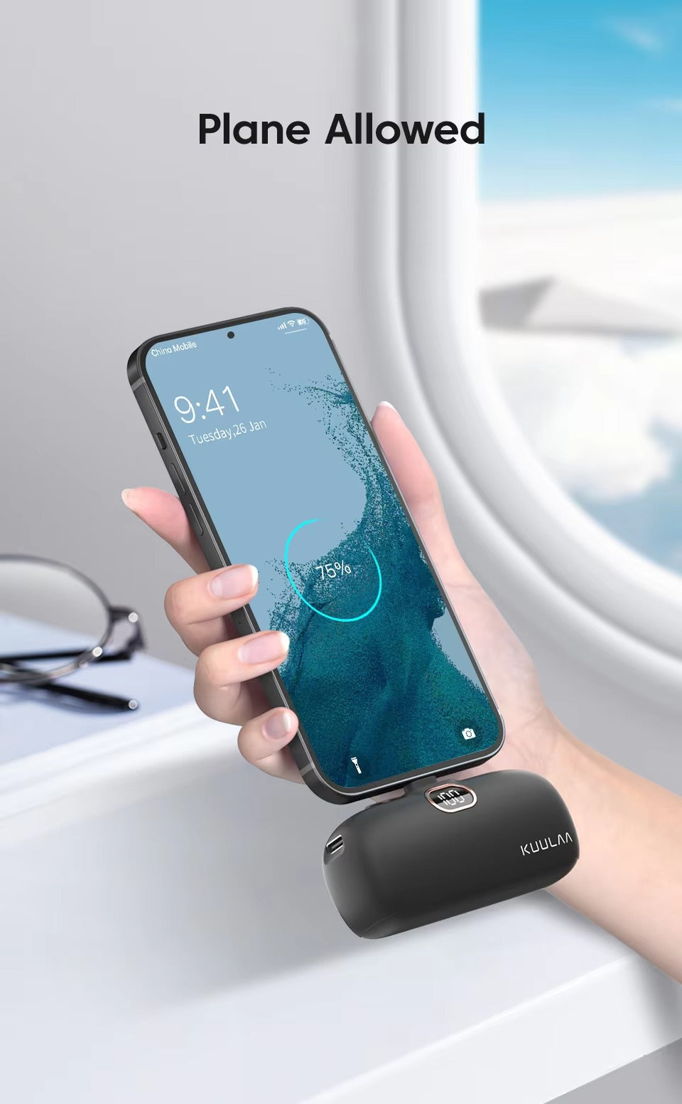 Premium, 5000mAh Mini Power Bank – Fast Charging, Portable External Battery Charger for iPhone, Android, USB-C Devices