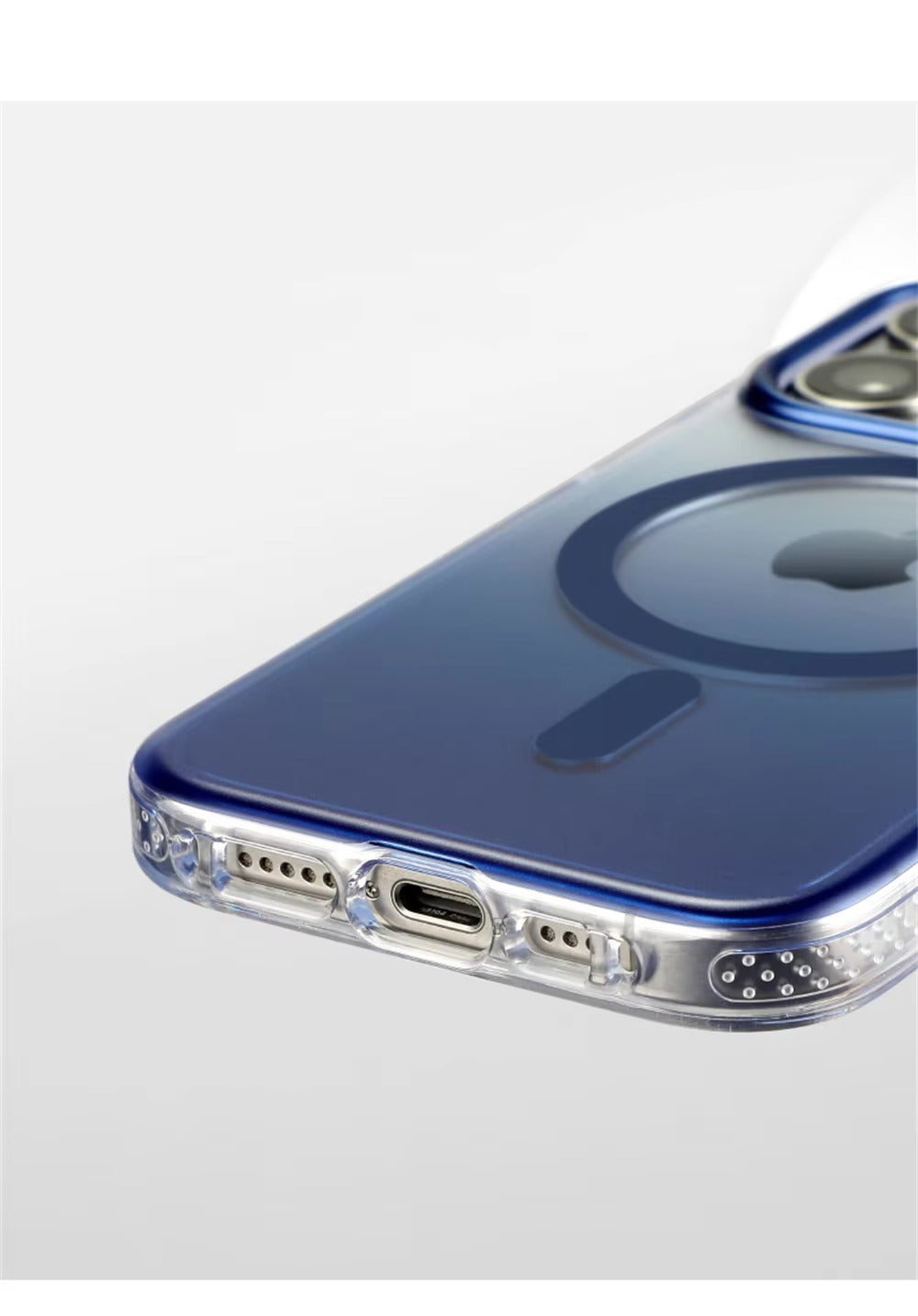 High Quality Apple iPhone Case MagSafe Compatible, Camera Lens & Screen Protection, Ultra Thin Shockproof Magnetic Full All Around Protection Cover with Gradient Bumper & Clear Shell