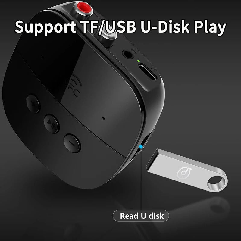 Premium Bluetooth 5.2 Audio Receiver for iPhone – Wireless RCA & TF Card, Mic Input, NFC, Car Kit & Speaker Amplifier Support