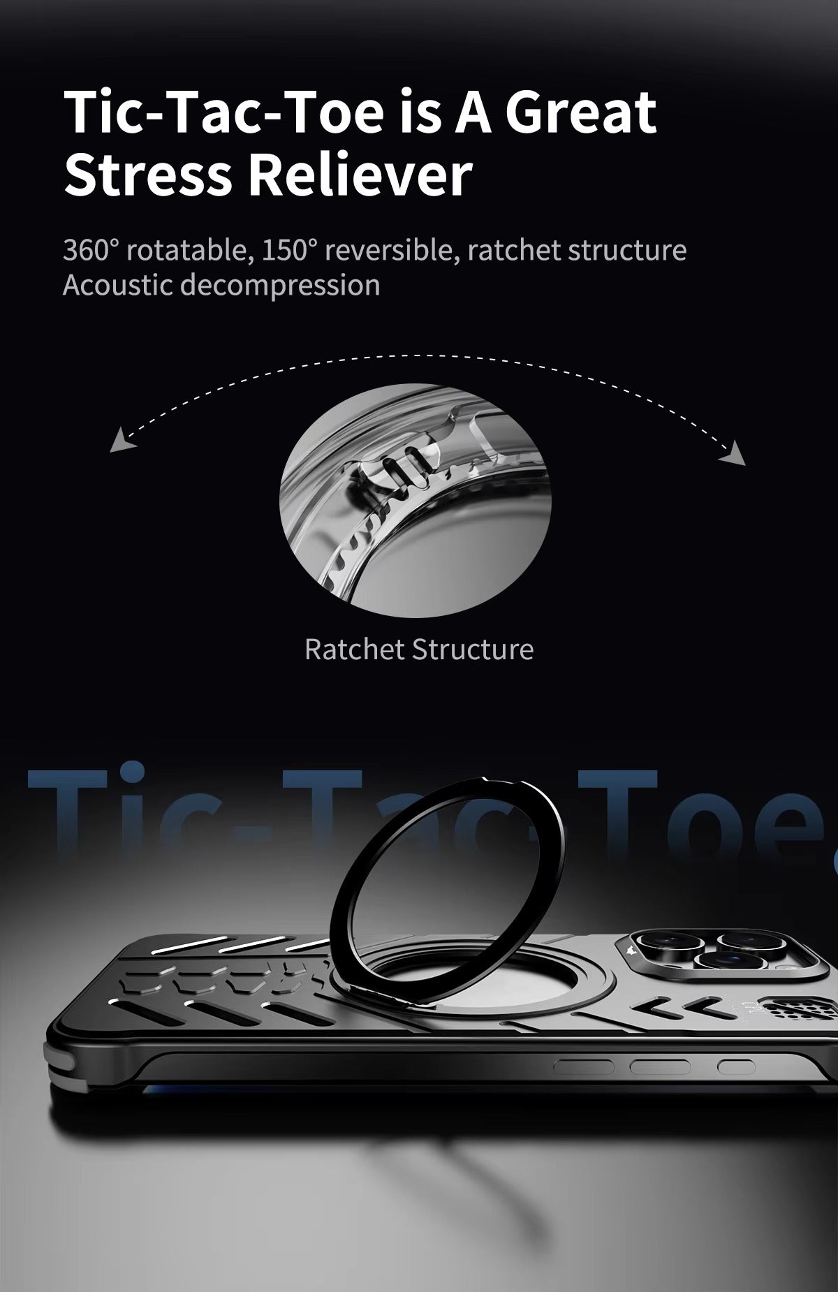 Luxury Apple iPhone Case, MagSafe Compatible, Camera Lens & Screen Protection, Ultra Thin, Shockproof, Magnetic Full All Around Cover – Hollow Aluminum Alloy Case with Magnetic Metal Holder, Stand & Heat Dissipation Design