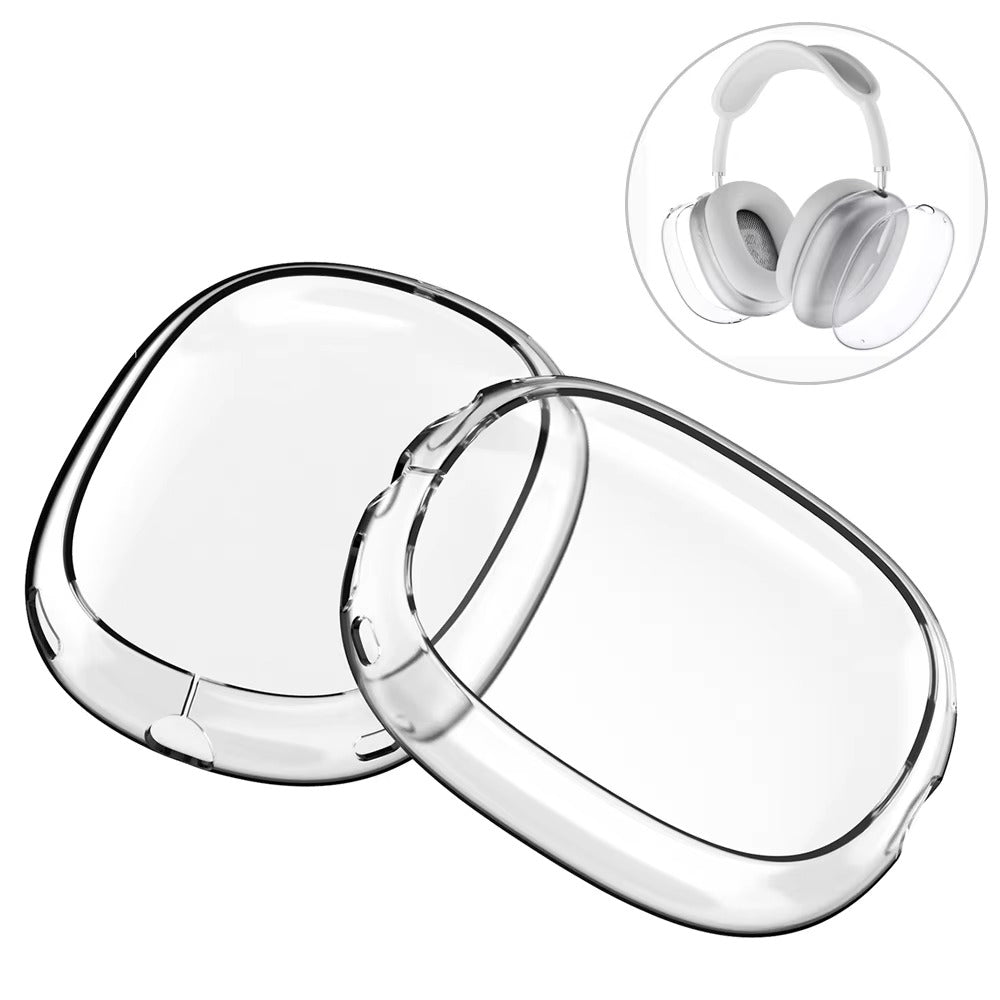 Premium Transparent TPU Case for AirPods Max – Soft, Anti-Scratch, Shockproof Protective Cover for Wireless Headphones, Lightweight and Snug Fit
