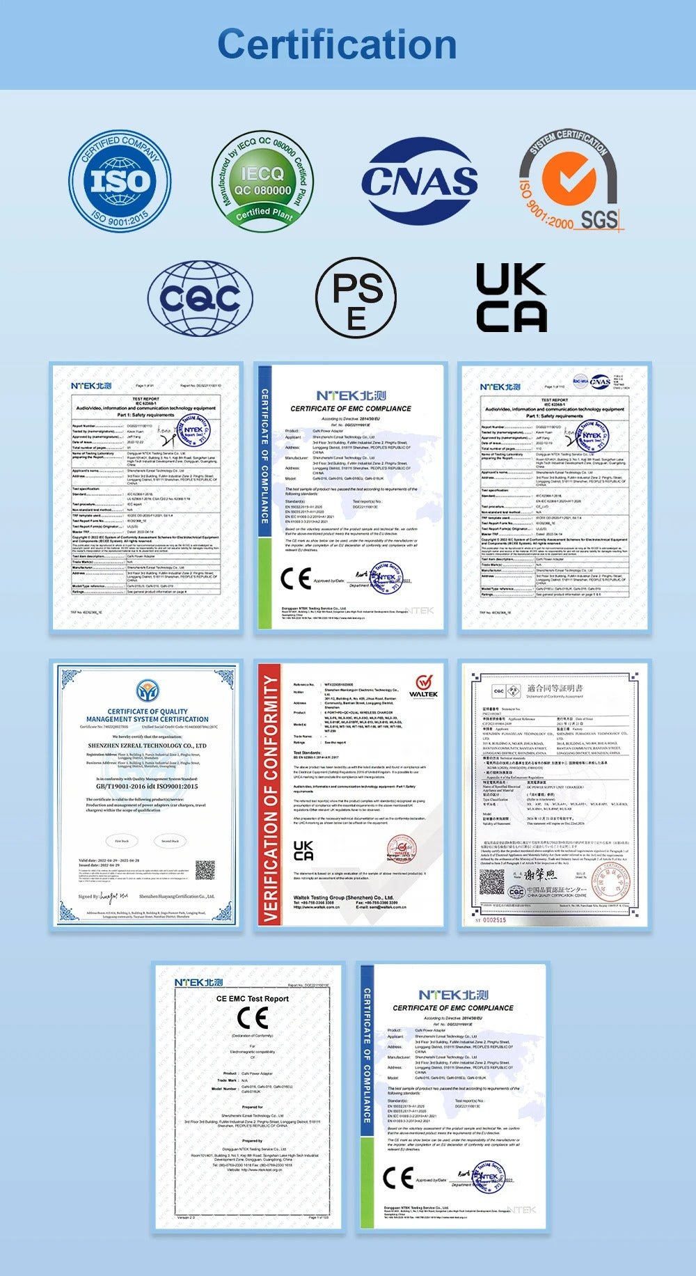 Premium 110W USB C Charging Station – Multi Port 9 in 1 Fast Charger with PD QC3.0, Wireless Charging, Digital Display for Phones, Tablets and Earbuds