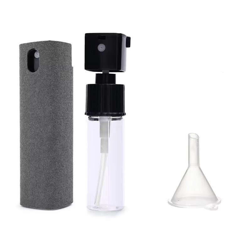 High Quality 2-in-1 Screen Cleaner Spray Reusable Cleaning Cloth for Cell Phones, iPads, Computers, Glasses, and Tablets