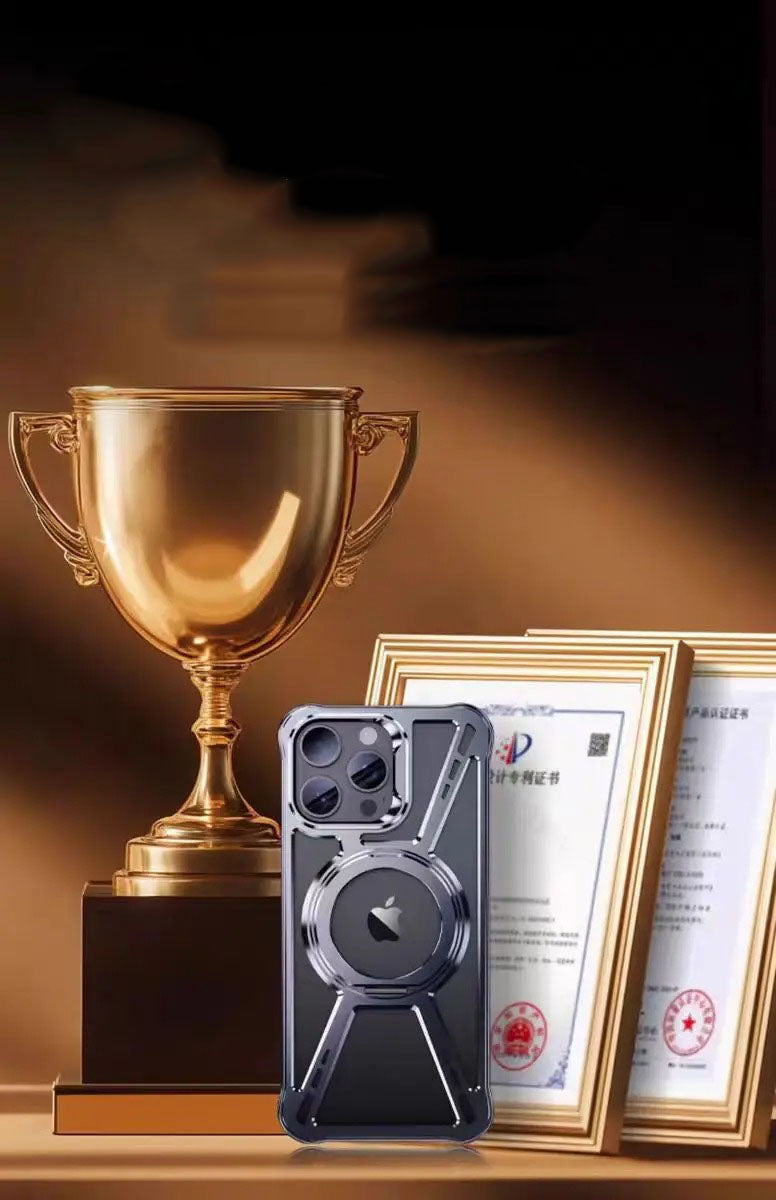 High Quality Apple iPhone Case, MagSafe Compatible, Camera Lens & Screen Protection, Ultra Thin, Shockproof, Magnetic Full All Around Cover – Aluminum Alloy Anti-Fall Case with Invisible Bracket & Metal Frame Design