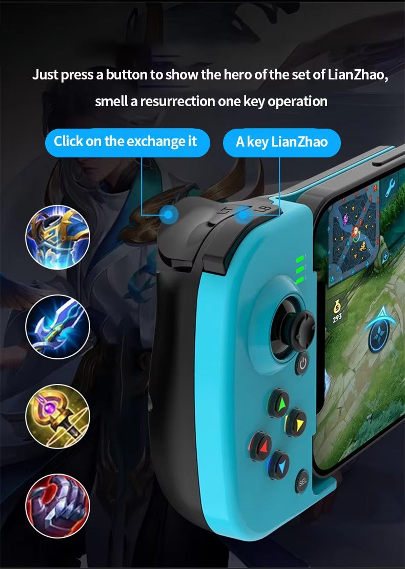 High Quality Wireless Game Controller for iPhone, Stretchable Bluetooth Gamepad, Direct-Connect Mobile Gaming Joystick 