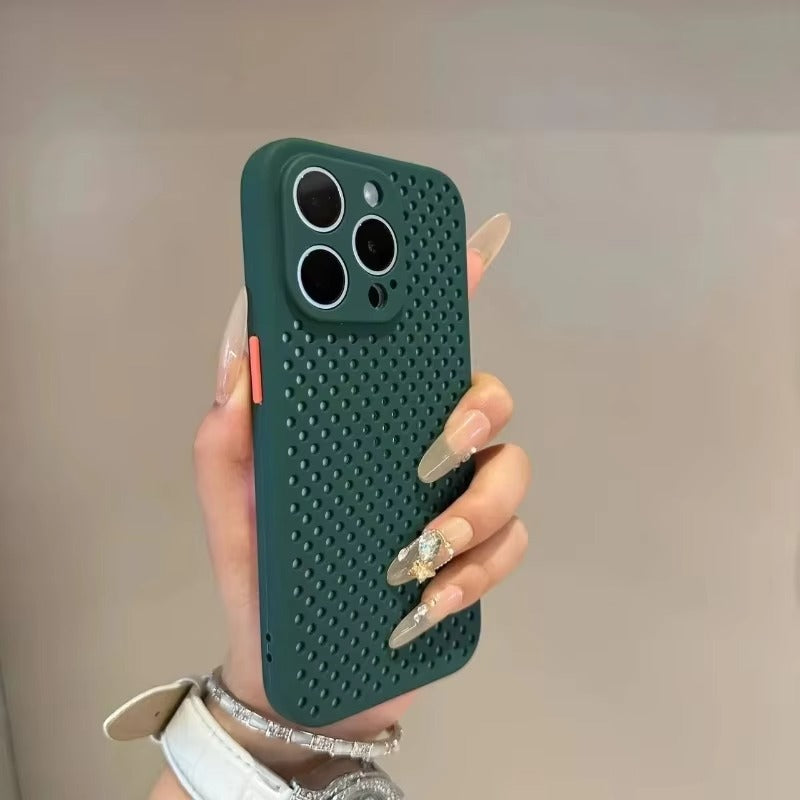 Luxury Apple iPhone Case, MagSafe Compatible, Camera Lens & Screen Protection, Ultra Thin, Shockproof, Magnetic Full All Around Cover – Hollow Soft Case with Heat Dissipation Design & Plain Color Ultra Thin Finish