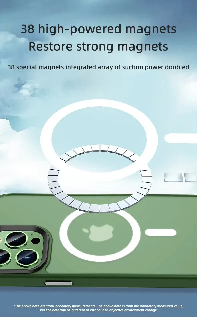 Premium Apple iPhone Case, MagSafe Compatible, Camera Lens & Screen Protection, Ultra Thin, Shockproof, Magnetic Full All Around Cover – Matte Translucent Frosted Case with Wireless Charging Support & Sleek Finish