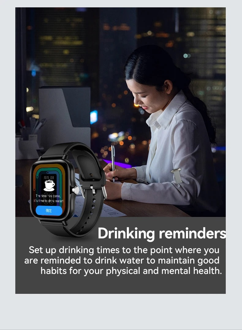 Luxury Bluetooth Smart Watch for Android iOS – 1.83" Touchscreen, Call & Message Alerts, Heart Rate & Sleep Monitor, Fitness Tracker, Stylish Gift for Men & Women