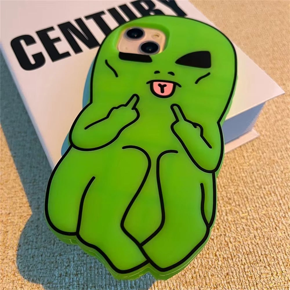 Premium Apple iPhone Case, MagSafe Compatible, Camera Lens and Screen Protection, Ultra Thin, Shockproof, Magnetic, Full All Around Protection, Alien Finger Soft Cover