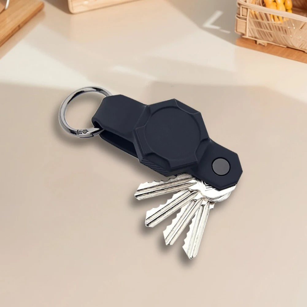 Waterproof Silicone Keychain Case for Apple AirTag – Anti-Lost Key Organizer with Screwdriver, Lightweight & Durable, Fits Up to 7 Keys