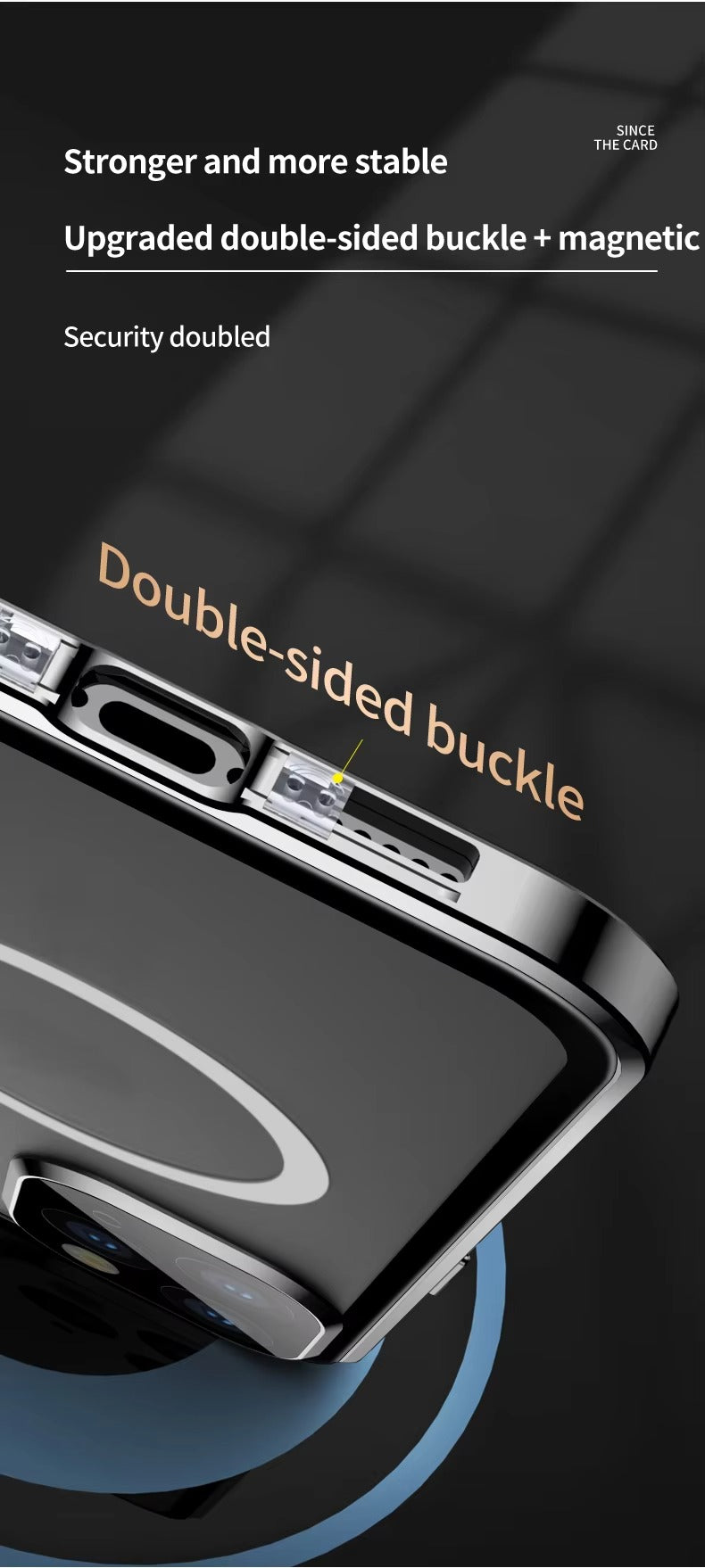 Robust Apple iPhone Case, Ultra Thin Shockproof Magnetic Full All Around Protection Cover with 360 Glass Aluminium Shield