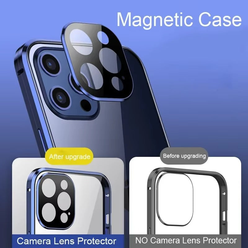 High Quality Apple iPhone Case Compatible, Camera & Screen Protection, Ultra Thin Magnetic Full All Around Protection Cover 