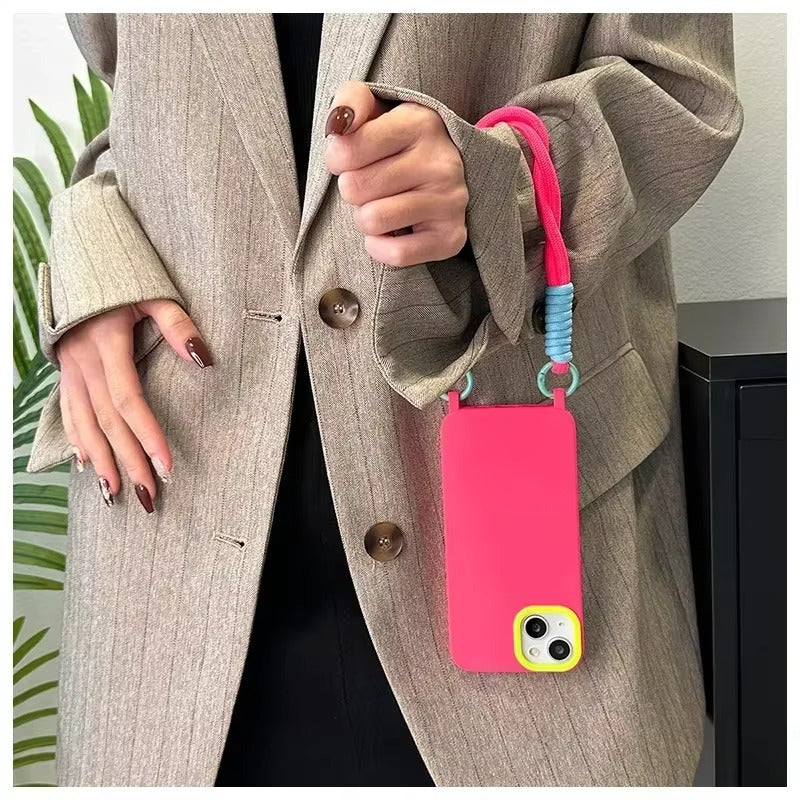 Premium Apple iPhone Case, MagSafe Compatible, Camera Lens & Screen Protection, Ultra Thin, Shockproof, Magnetic Full All Around Cover – Drawstring Wrist Strap Case with All-Inclusive Protective Design