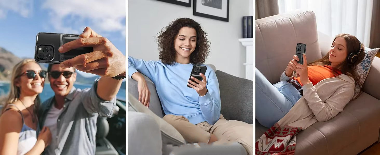 Robust Apple iPhone Case, MagSafe Compatible, Camera Lens and Screen Protection, Ultra Thin, Shockproof, Magnetic, Full All Around Protection, Wallet Card Holder Cover