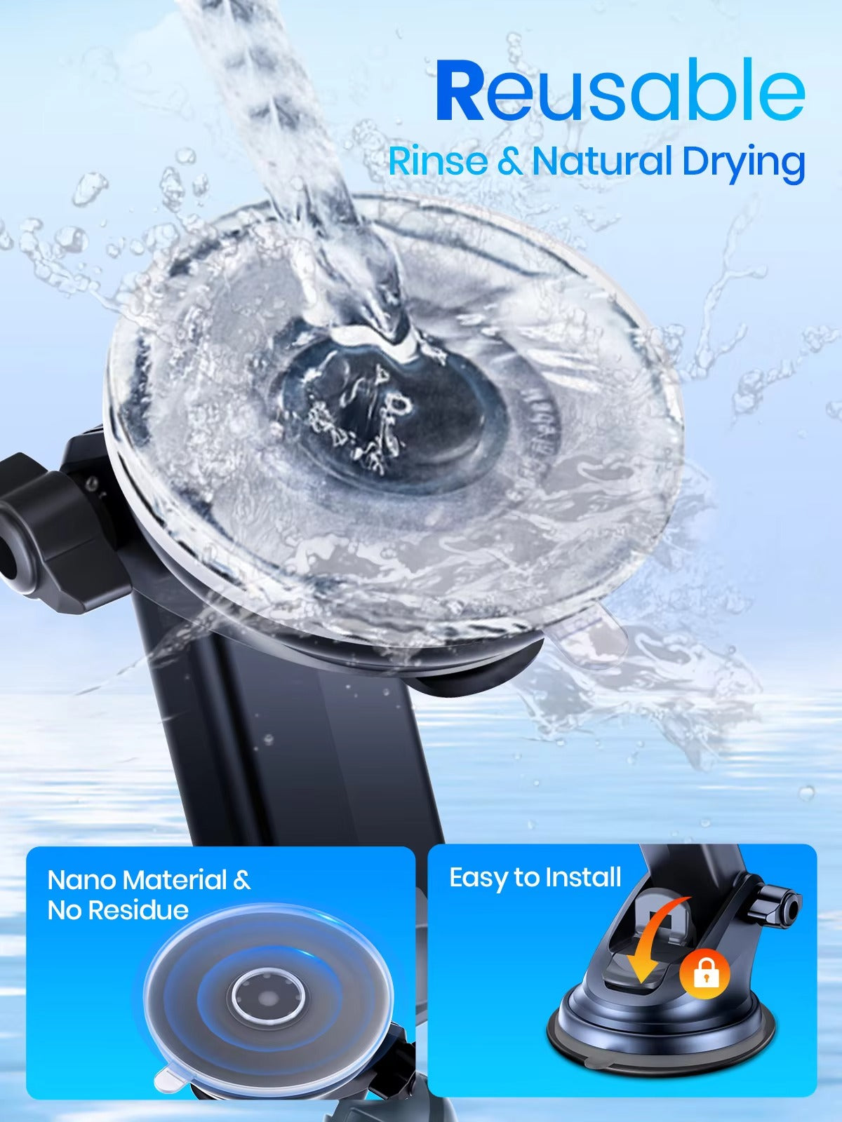 High Quality Universal Car Phone Holder – 360° Rotating Vent Mount with Hook Clip,  Apple iPhone Devices