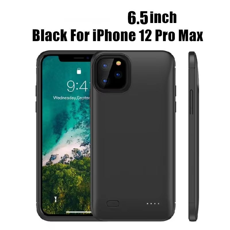 Premium Apple iPhone Case MagSafe Compatible, Camera Lens & Screen Protection, Ultra Thin Shockproof Magnetic Full All Around Protection Cover with 10000mAh Charging Power Bank