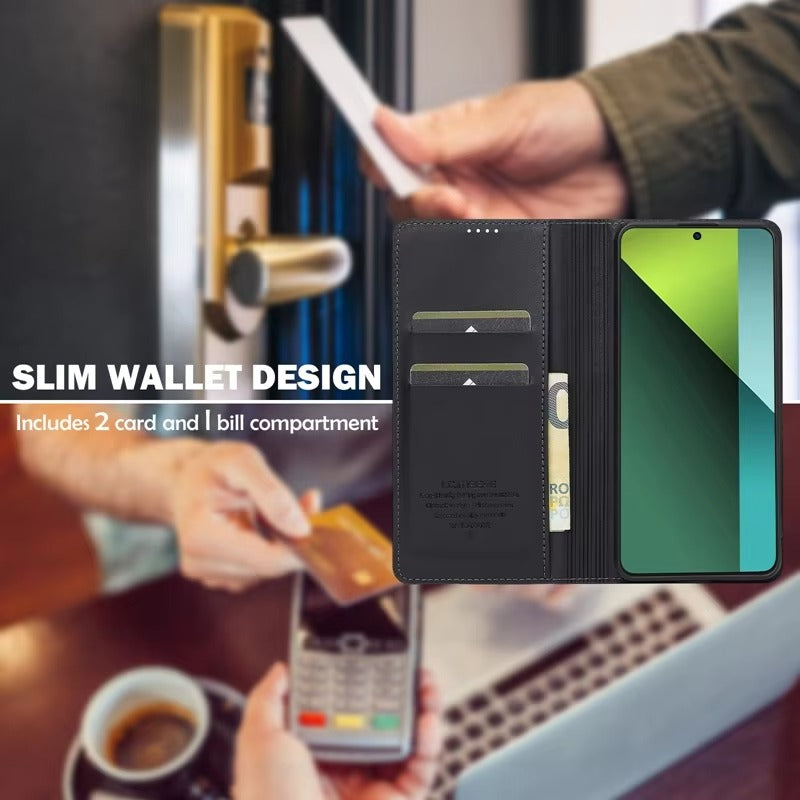 Luxury Apple iPhone Case, MagSafe Compatible, Camera Lens and Screen Protection, Ultra Thin, Shockproof, Magnetic, Full All Around Protection, Leather Flip Magnetic Cover