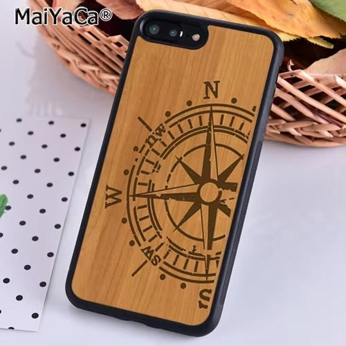 Luxury Apple iPhone Case, MagSafe Compatible, Camera Lens Protection, Magnetic, Full All Around Protection, Bamboo Wood Cover