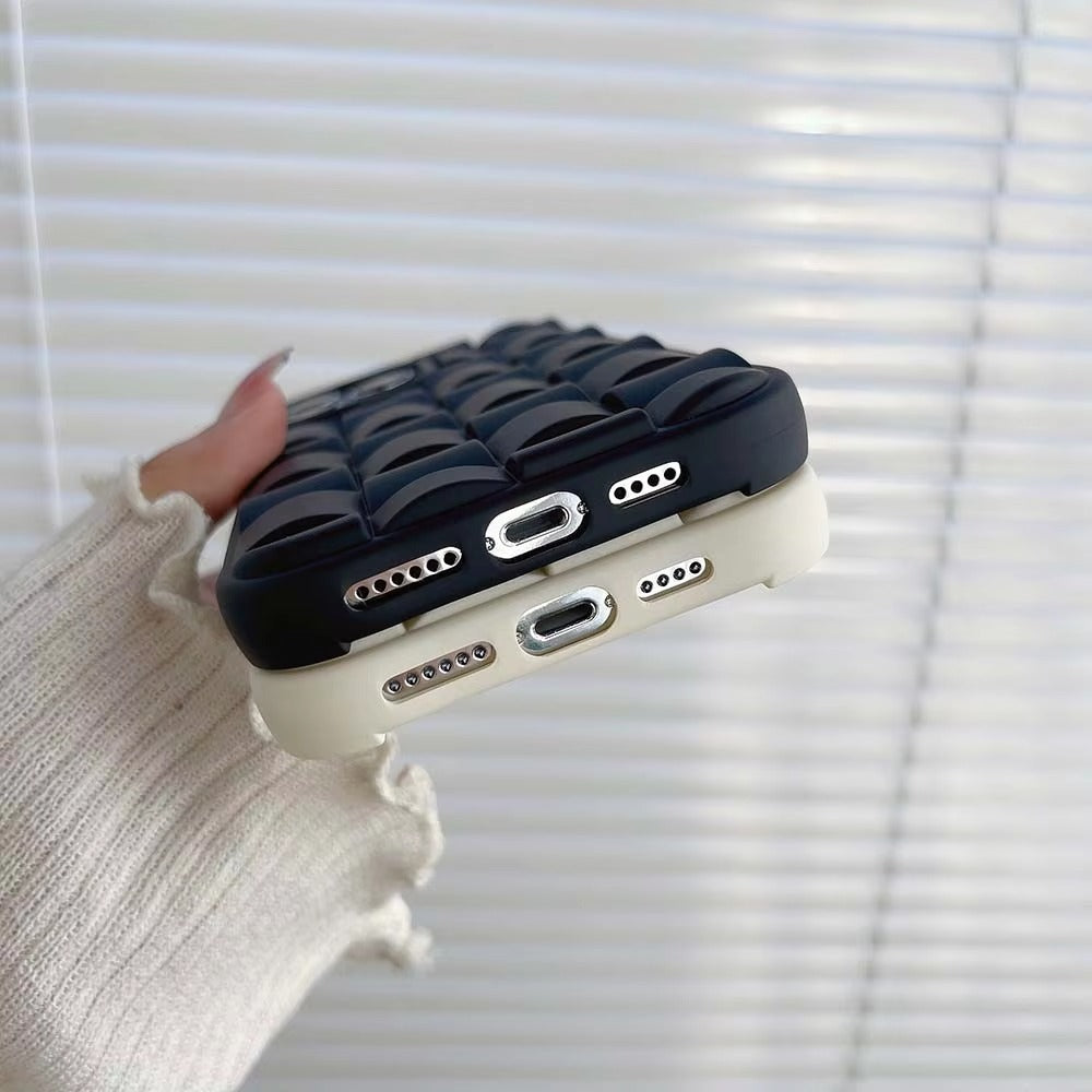 Premium Apple iPhone Case, MagSafe Compatible, Camera Lens & Screen Protection, Ultra Thin, Shockproof, Magnetic Full All Around Cover – 3D Weave Soft Liquid Silicone Case with Shockproof Back Shell Design