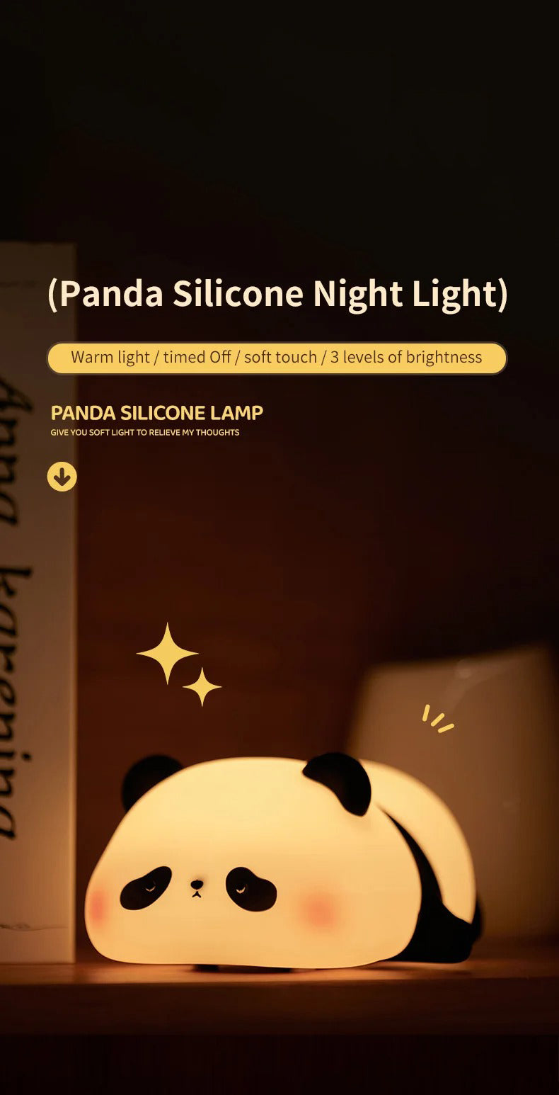 Premium Cute Animal LED Night Light – Touch Sensor, USB Rechargeable Silicone Lamp, 3 Brightness Levels, 30-Min Timer, Bedside Kids Room Decor, Portable & Soft Glow